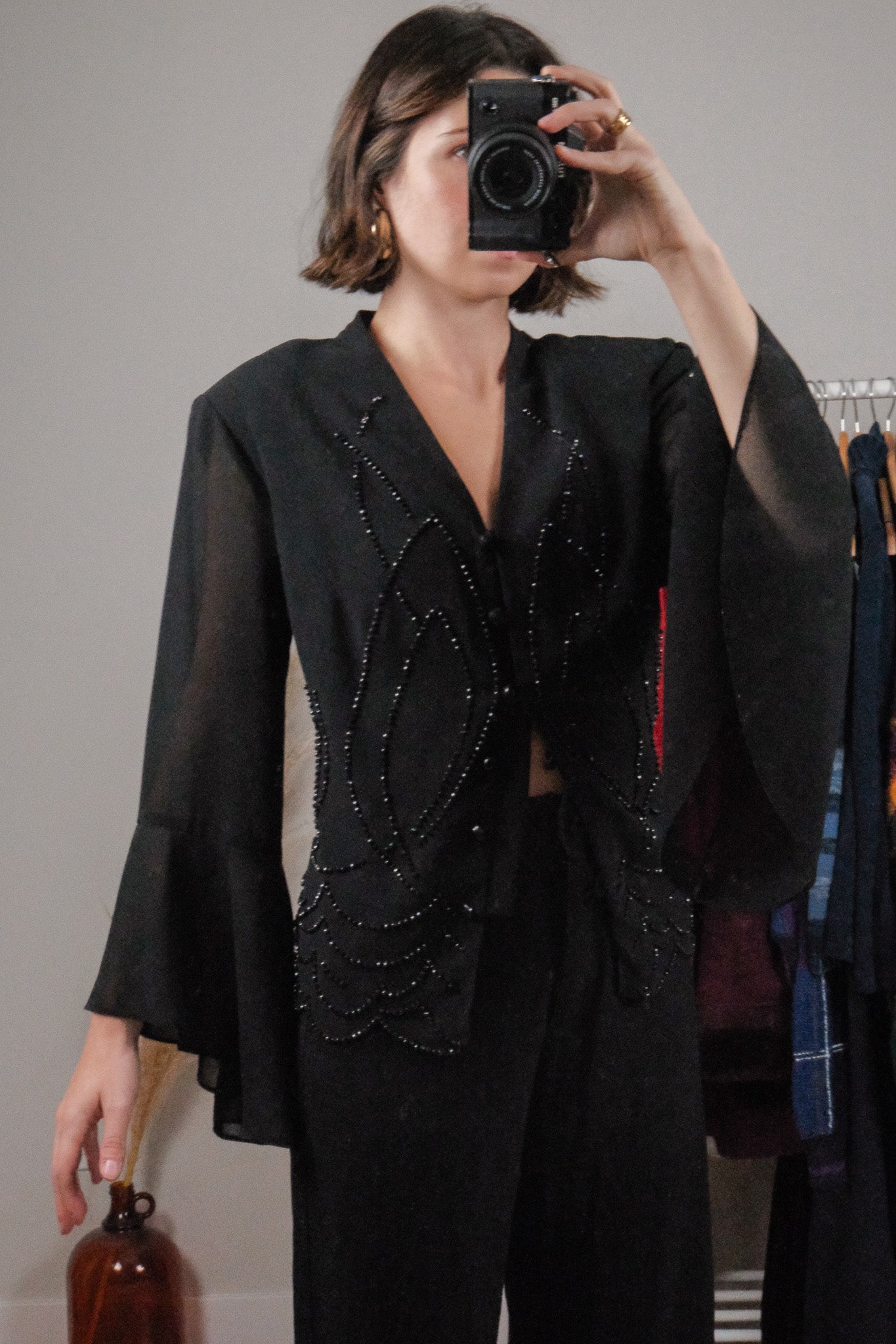 Made in USA x Vintage x Beaded Bell Sleeve Top (12)