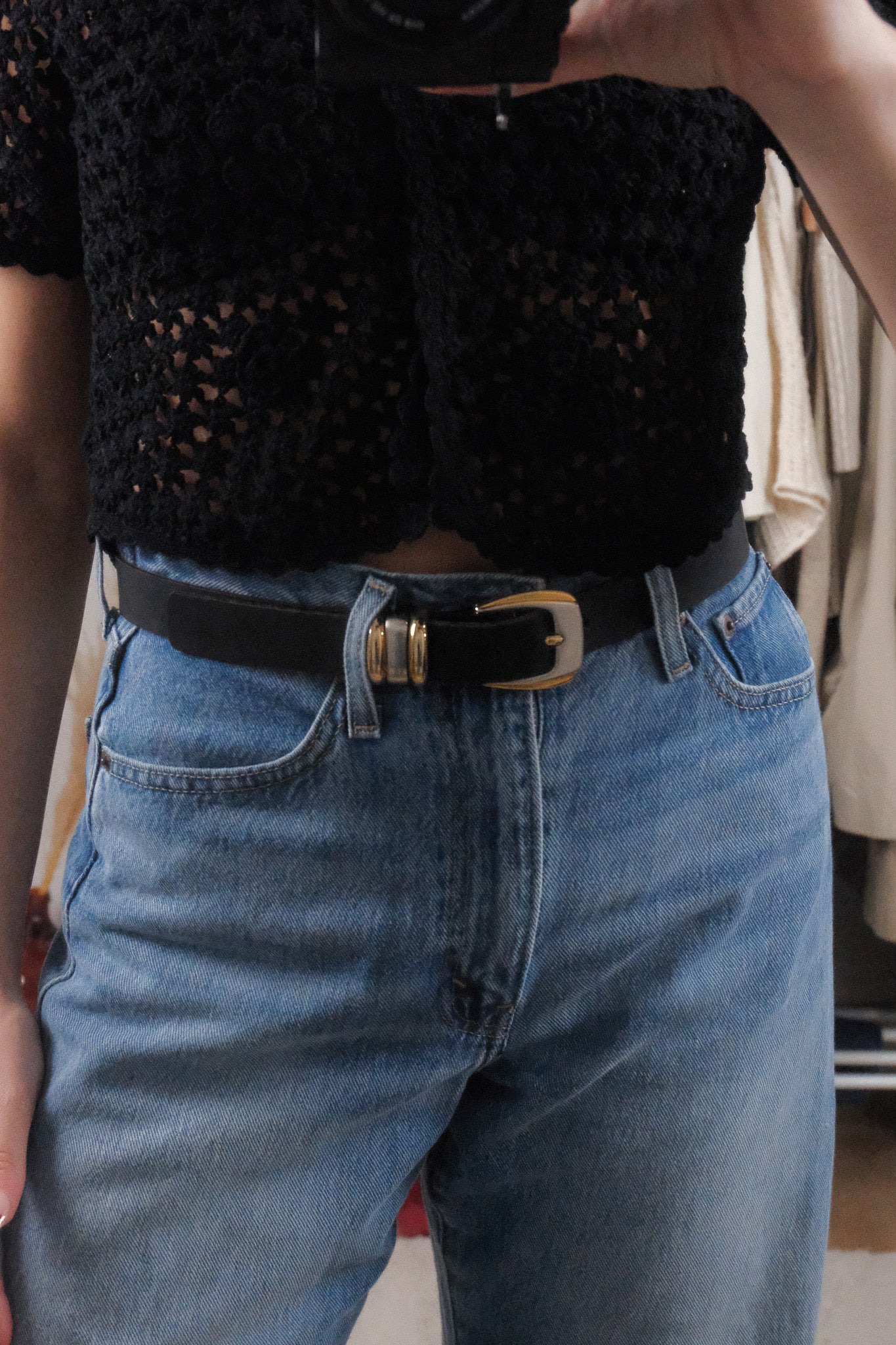 Made in Canada x Vintage x Leather Belt (S/M)