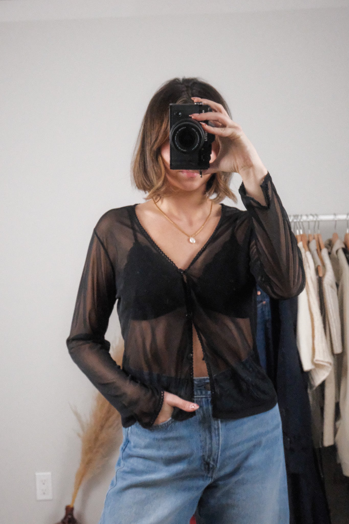 Made in Korea x Vintage x Mesh Cardigan (S/M)