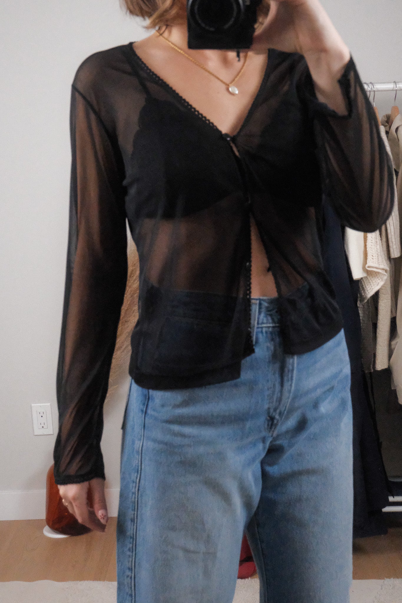 Made in Korea x Vintage x Mesh Cardigan (S/M)