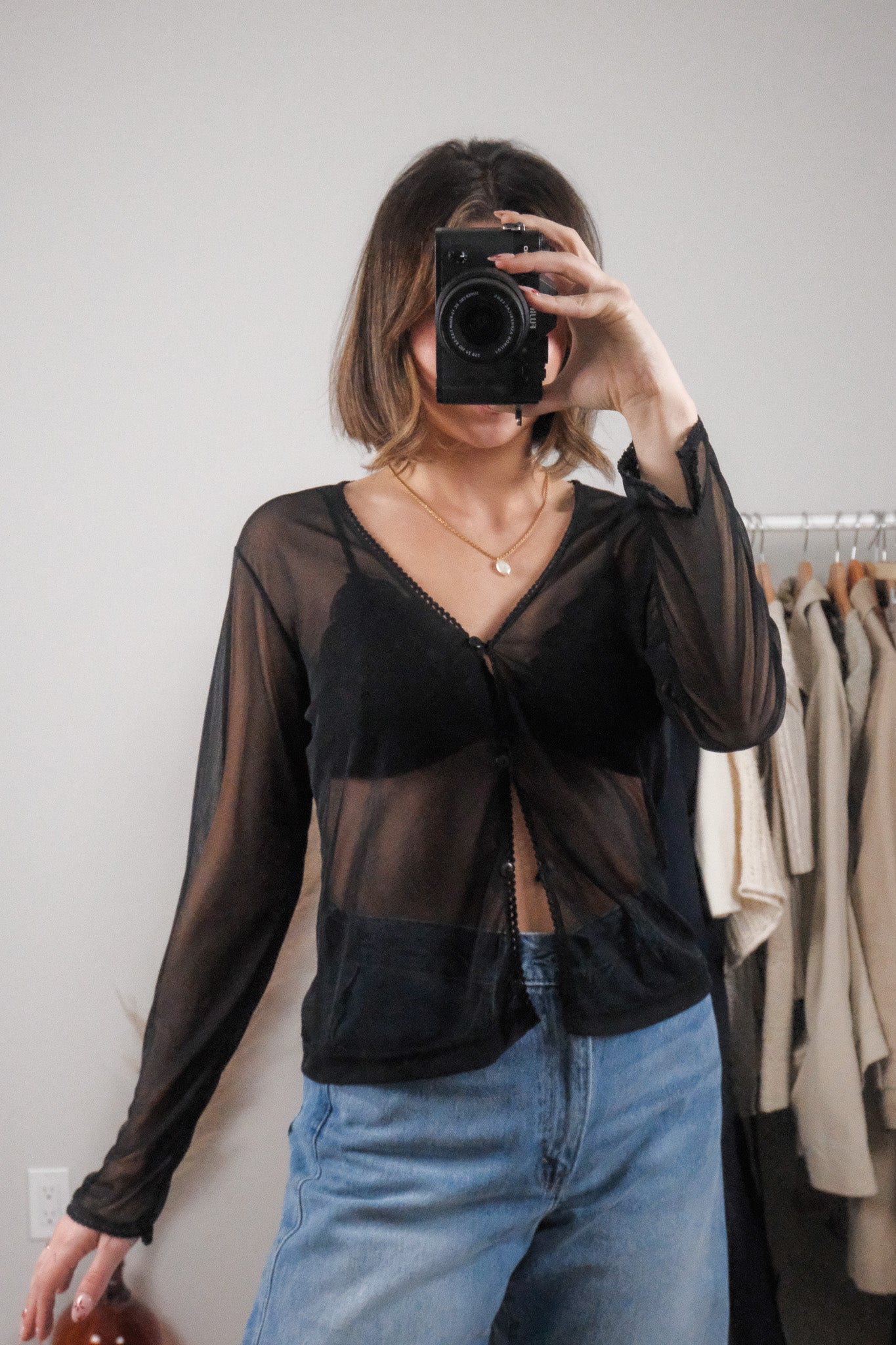 Made in Korea x Vintage x Mesh Cardigan (S/M)