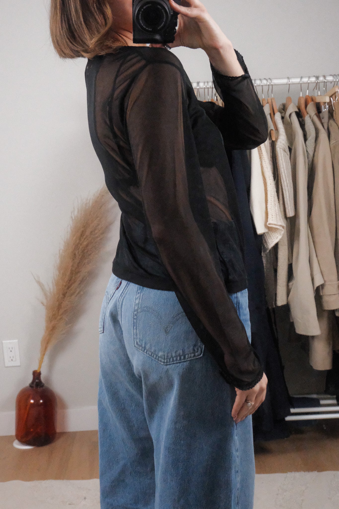Made in Korea x Vintage x Mesh Cardigan (S/M)