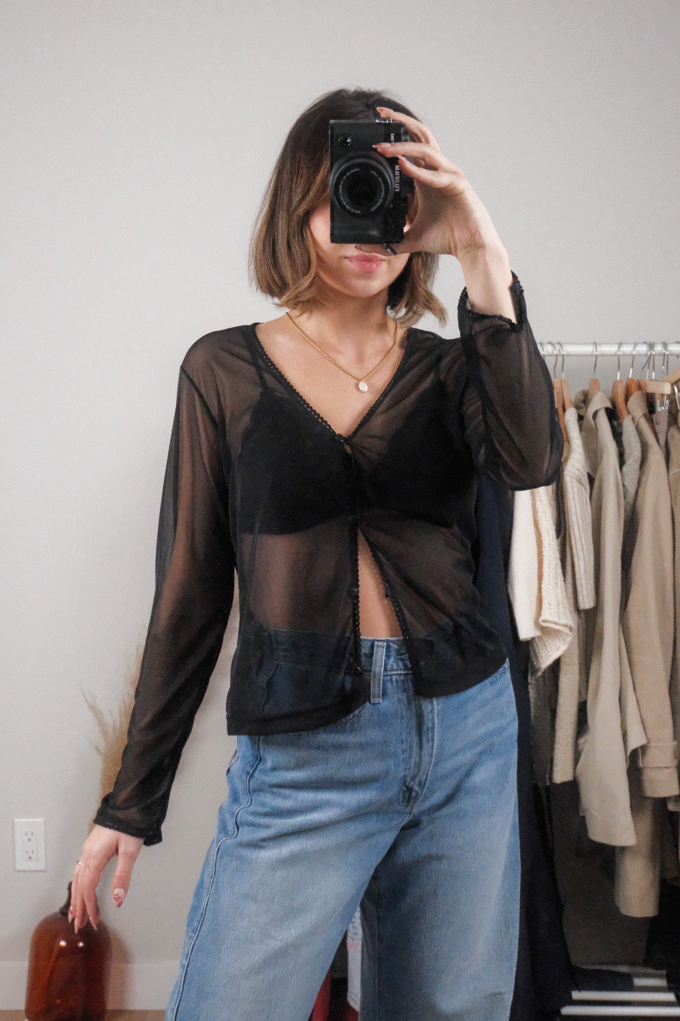 Made in Korea x Vintage x Mesh Cardigan (S/M)