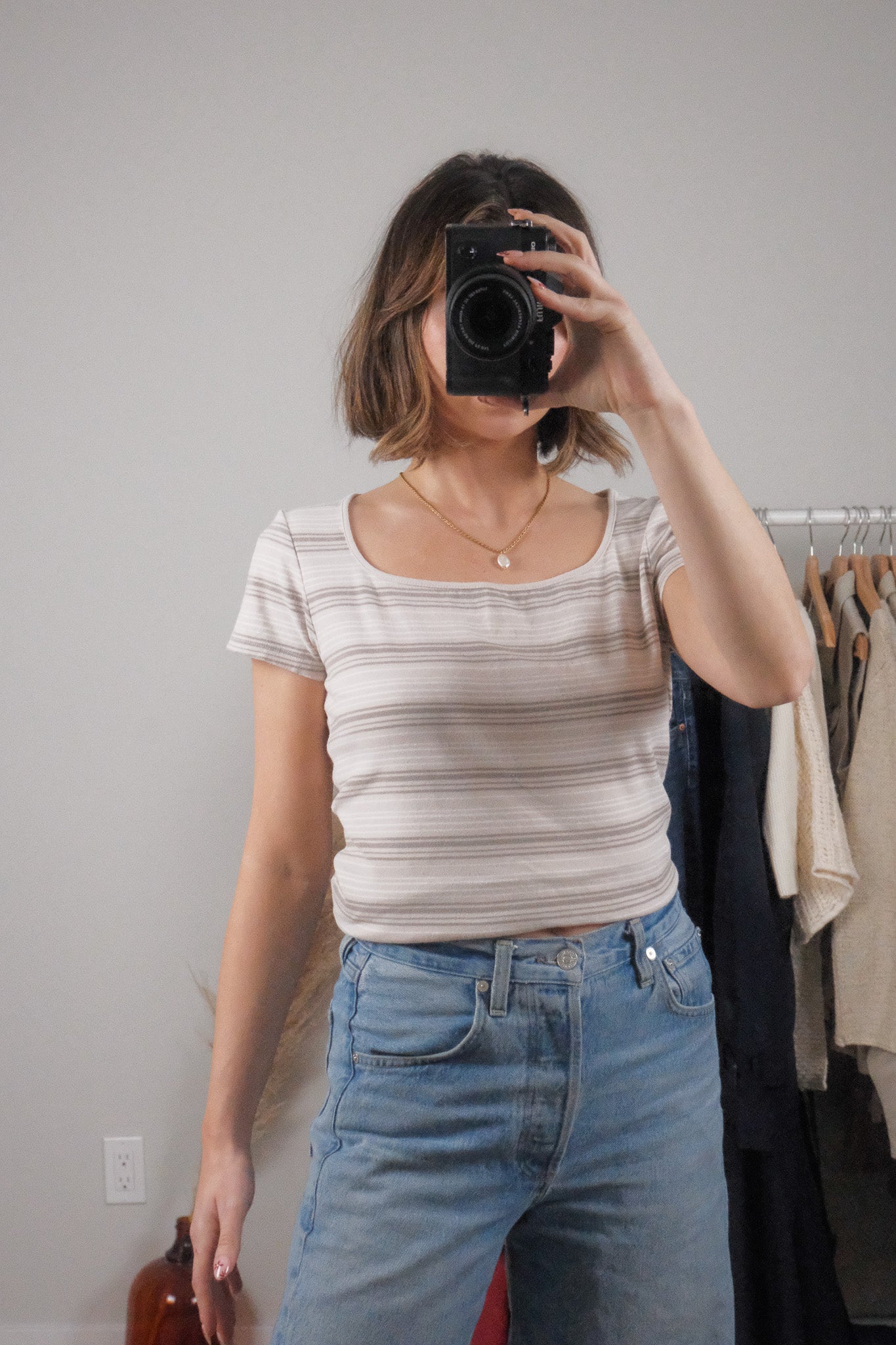 Made in Canada x Vintage x Cotton Striped T-Shirt (M)