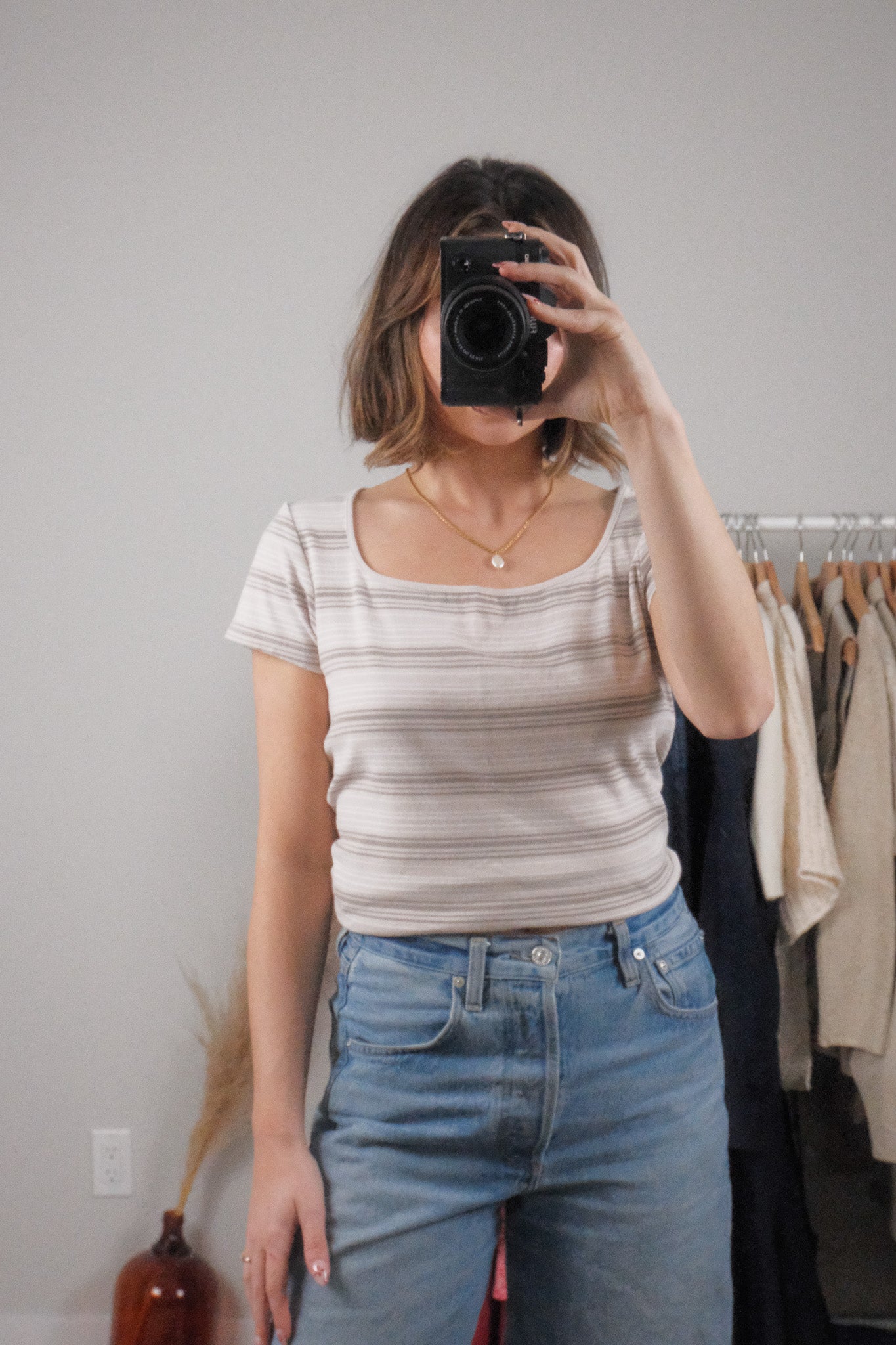 Made in Canada x Vintage x Cotton Striped T-Shirt (M)