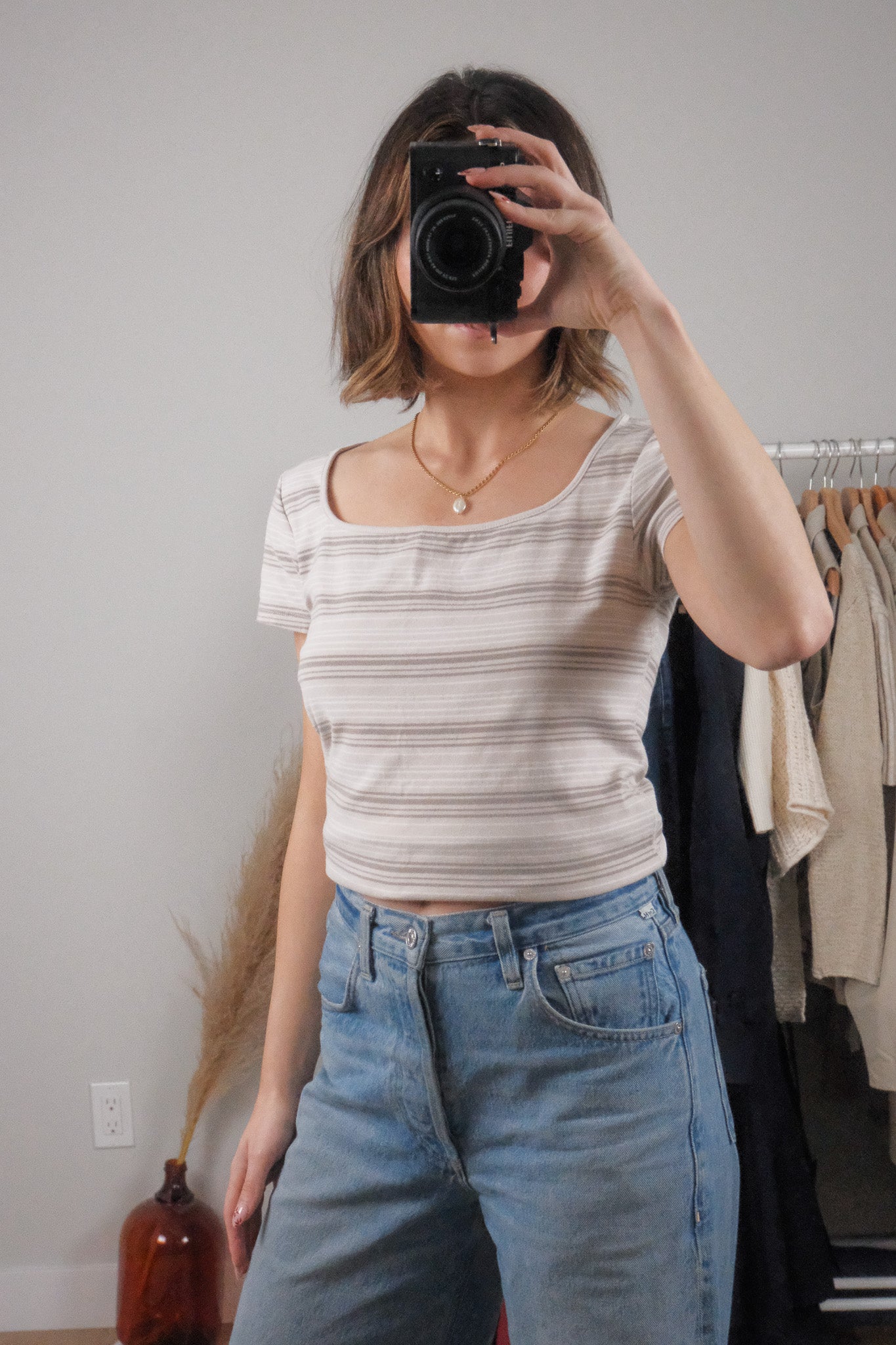 Made in Canada x Vintage x Cotton Striped T-Shirt (M)