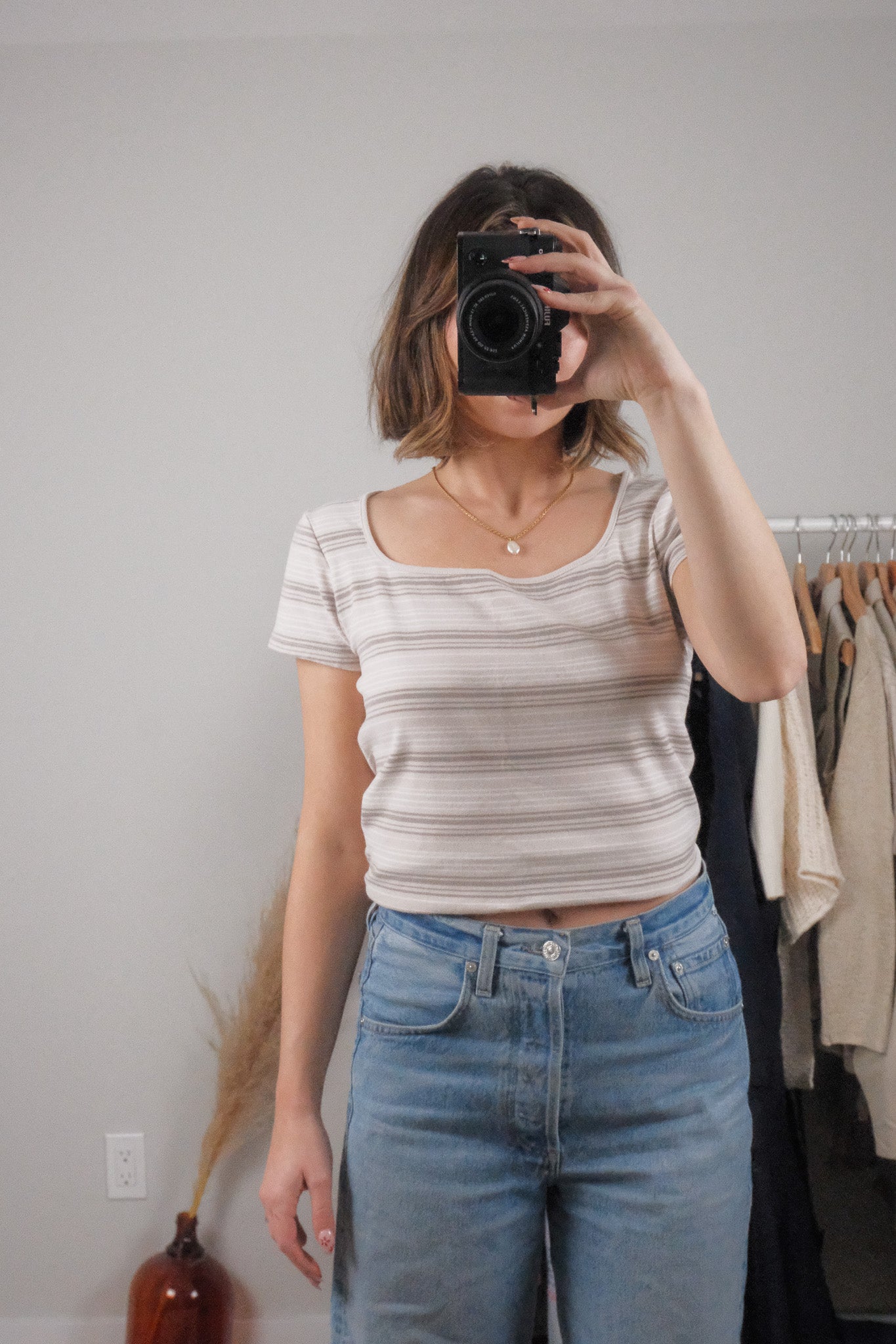 Made in Canada x Vintage x Cotton Striped T-Shirt (M)