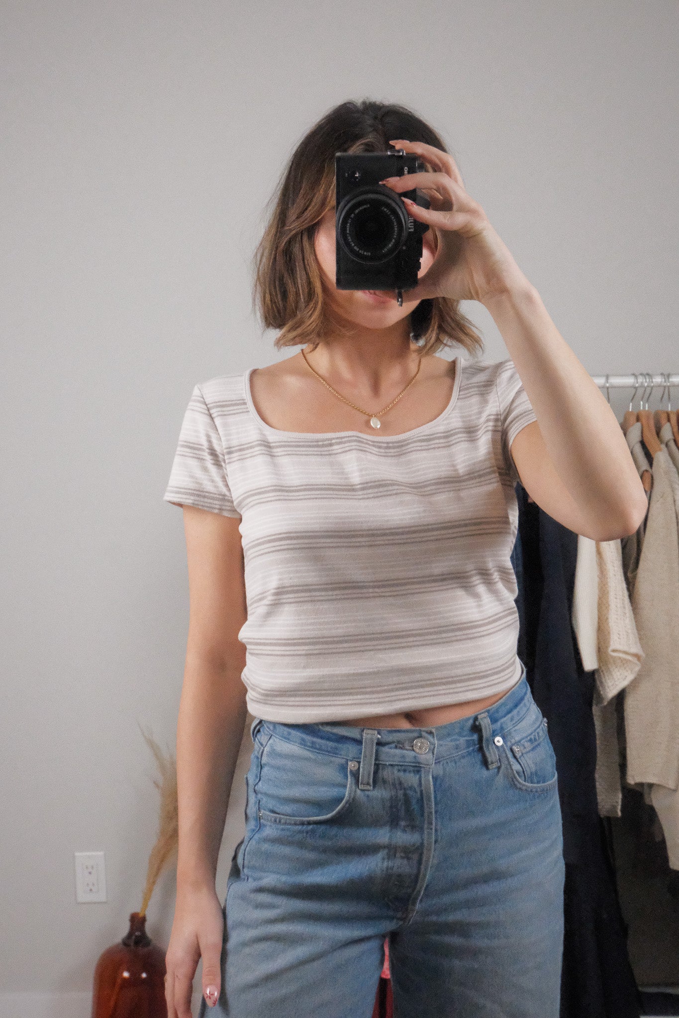 Made in Canada x Vintage x Cotton Striped T-Shirt (M)