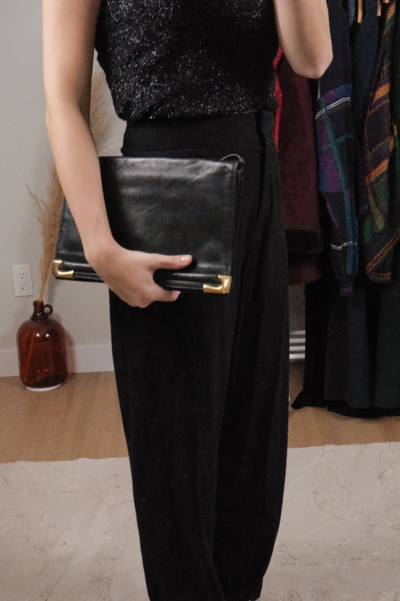 Vintage x Leather Clutch/Shoulder Bag