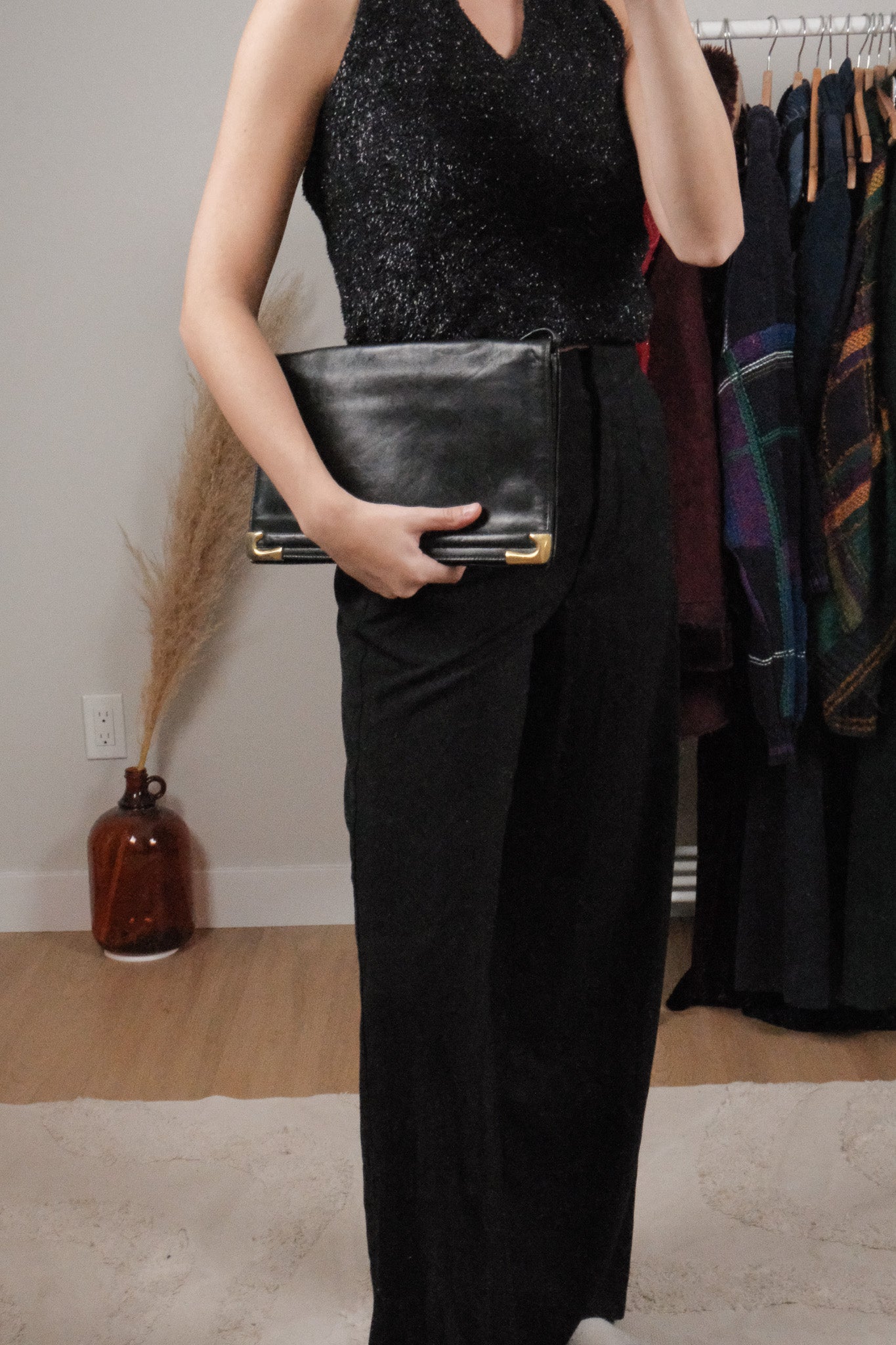 Vintage x Leather Clutch/Shoulder Bag