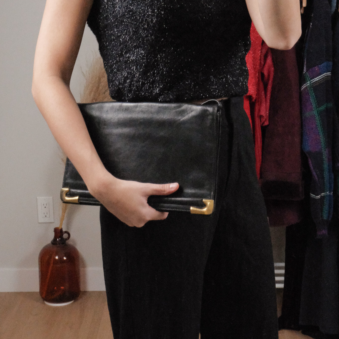 Vintage x Leather Clutch/Shoulder Bag