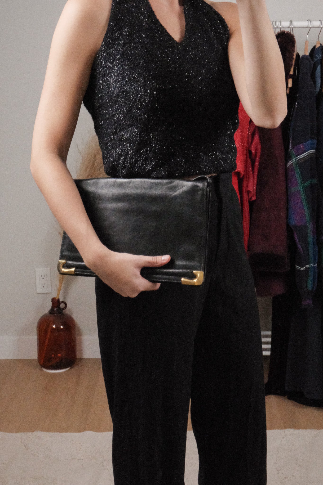 Vintage x Leather Clutch/Shoulder Bag