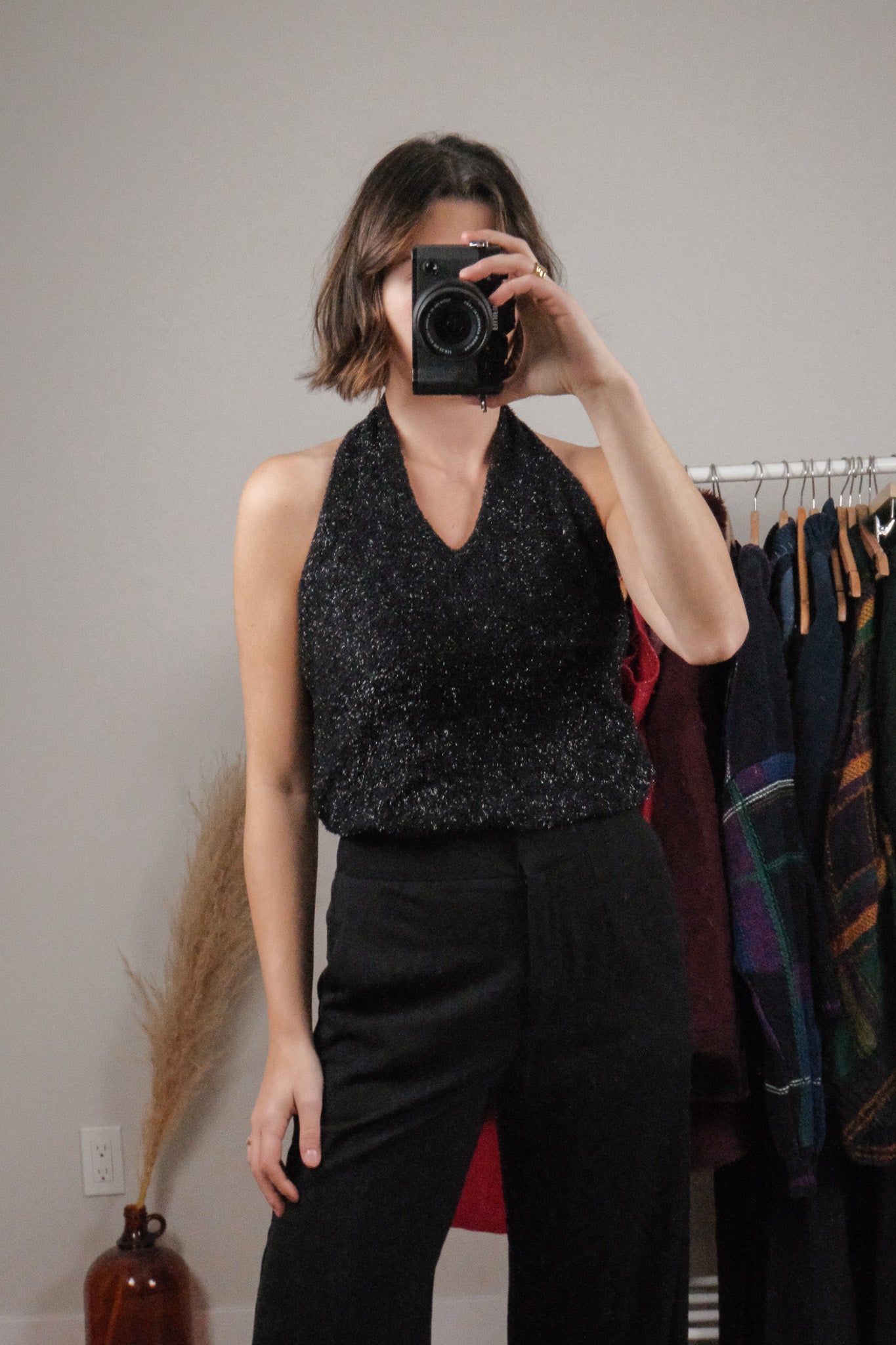 Made in Canada x Vintage x Shimmer Halter Top (S/M)