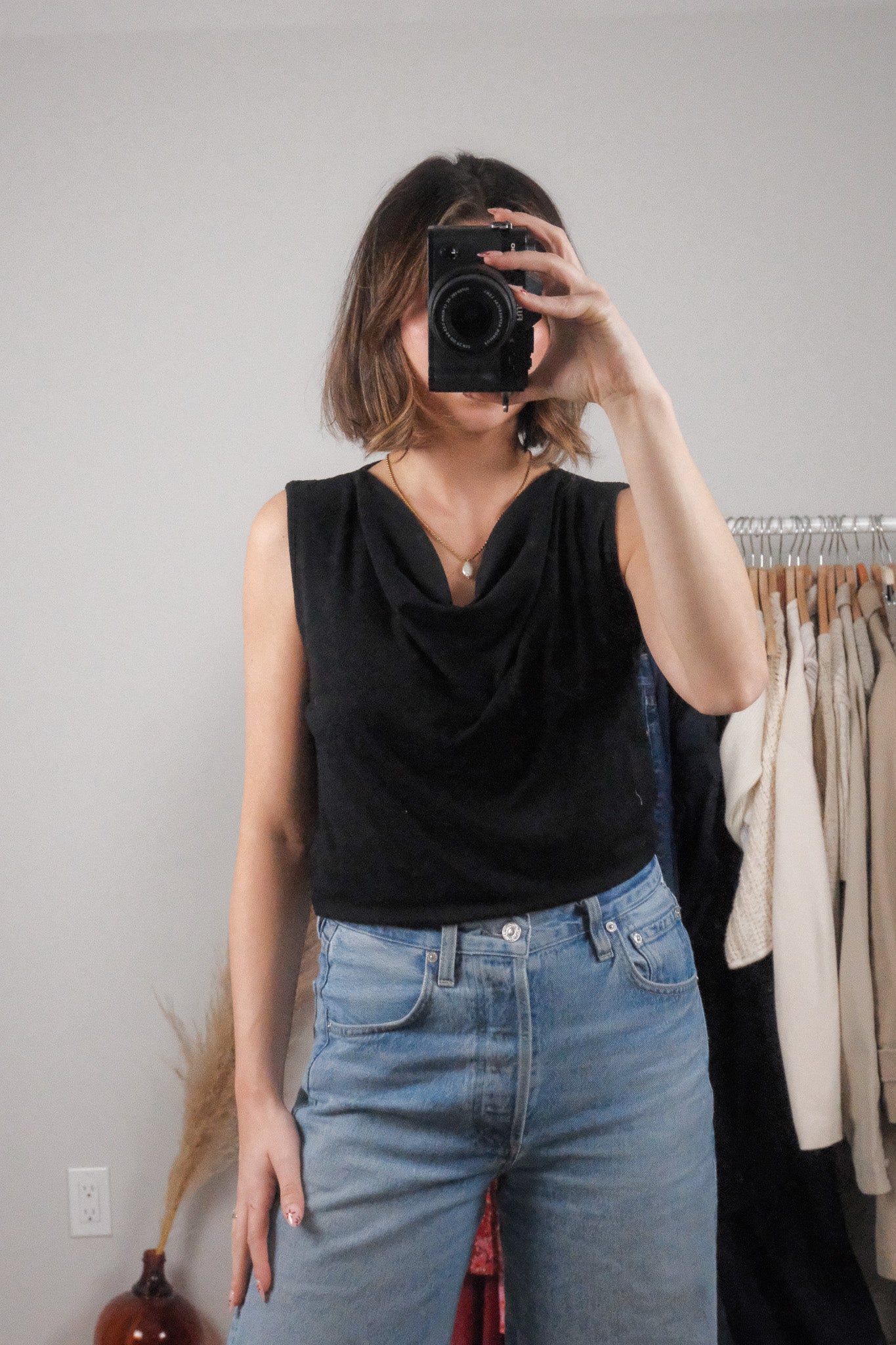 Vintage x Cowl Neck Tank (M)