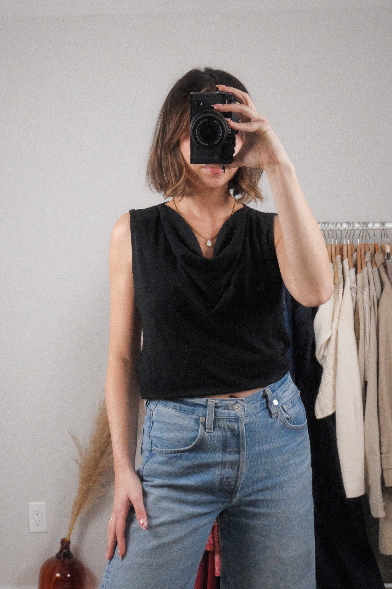 Vintage x Cowl Neck Tank (M)