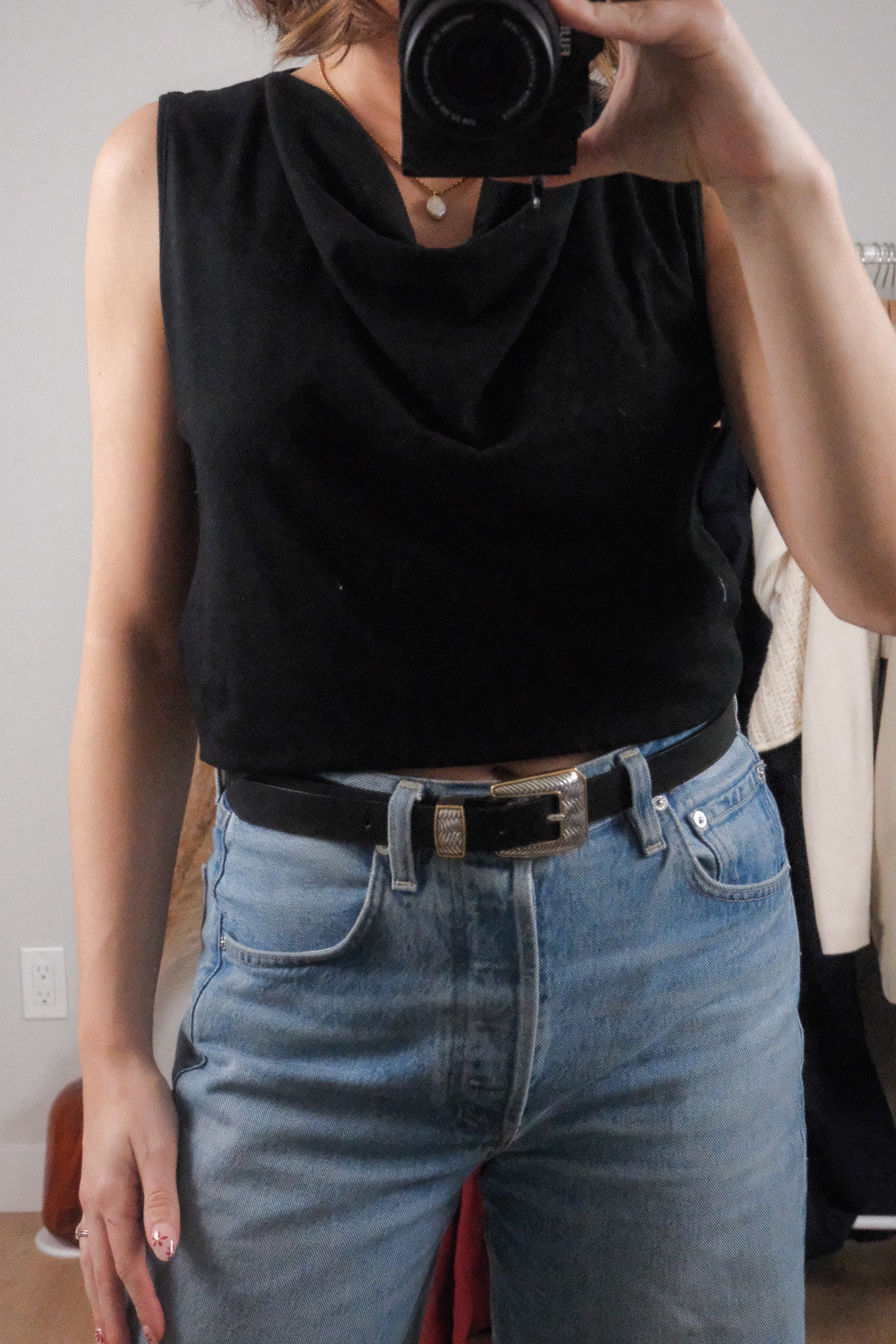 Vintage x Leather Belt (M)