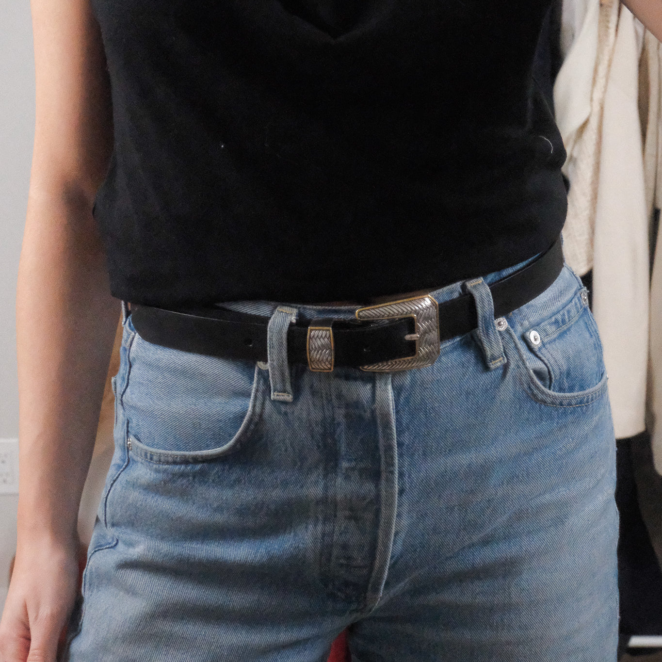 Vintage x Leather Belt (M)