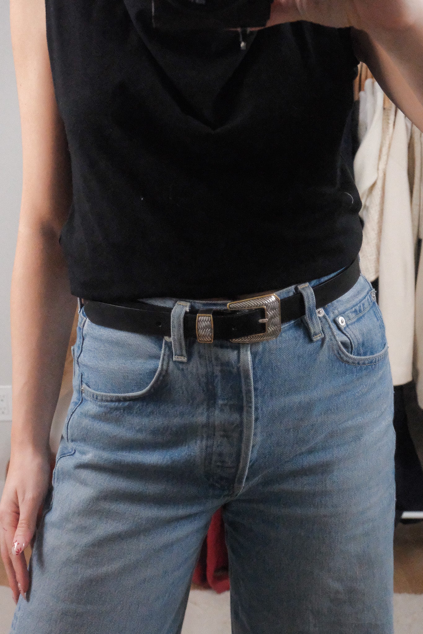Vintage x Leather Belt (M)