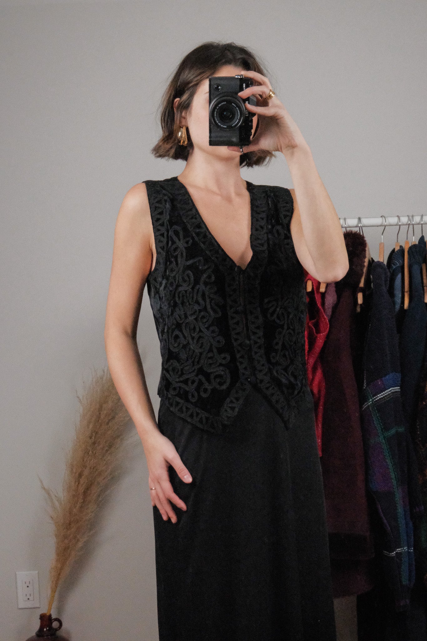 Vintage x Velvet Textured Vest (M)