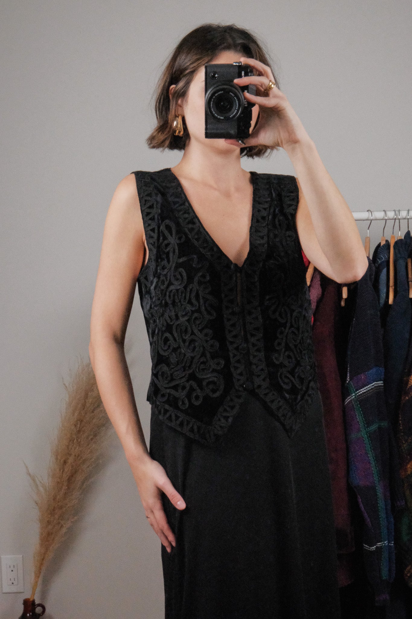 Vintage x Velvet Textured Vest (M)
