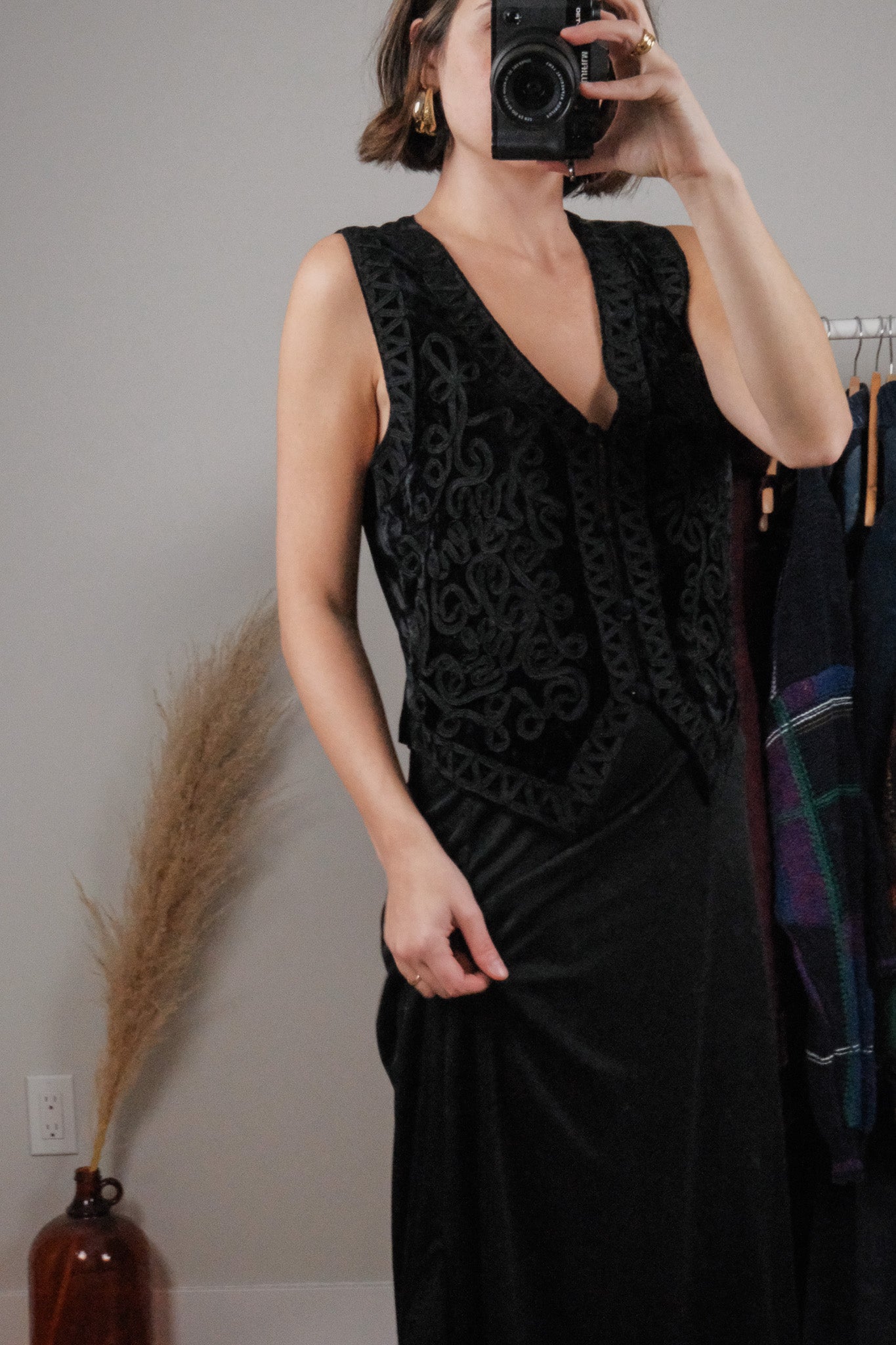 Vintage x Velvet Textured Vest (M)