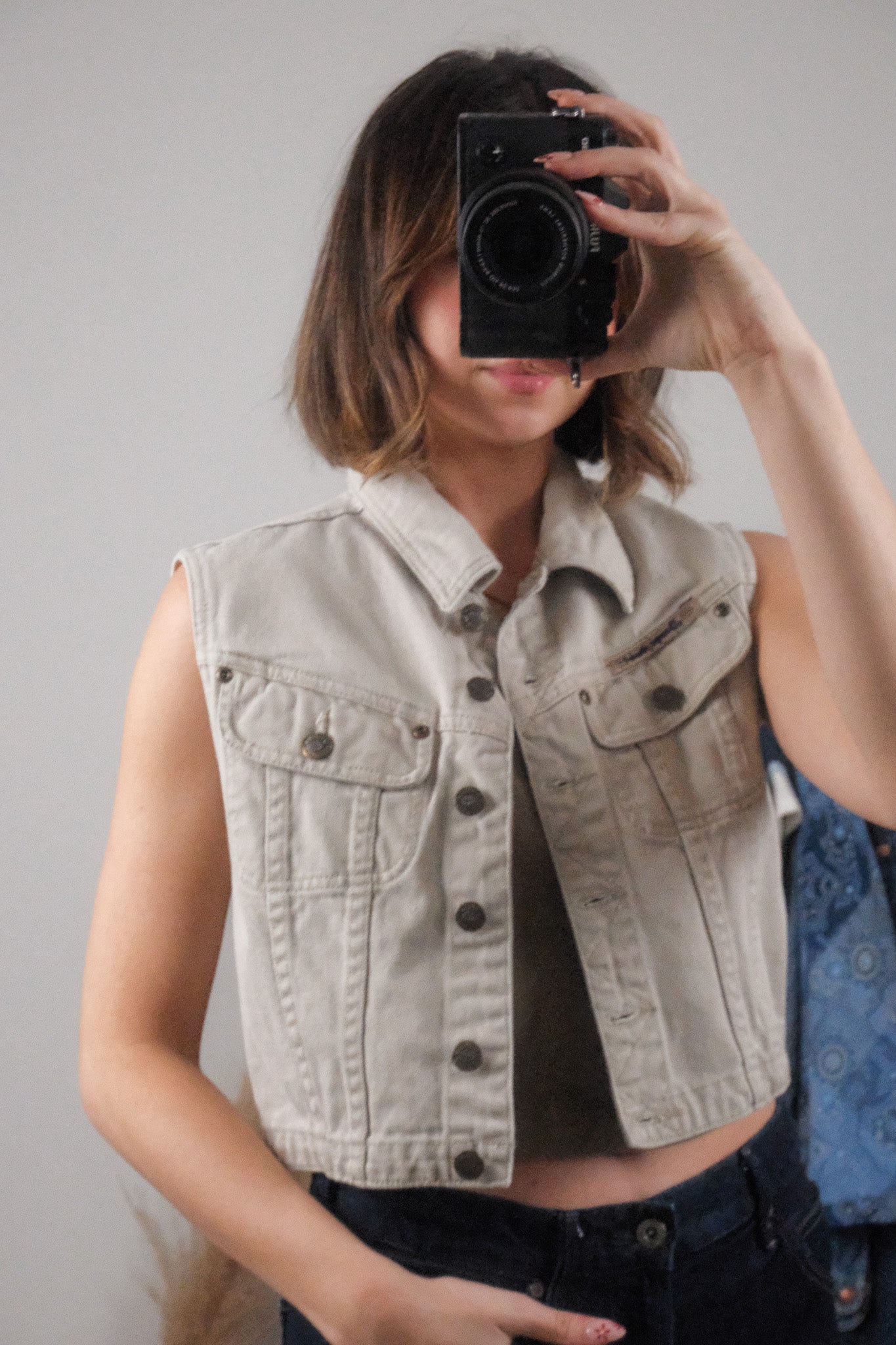 Vintage x Cotton Cropped Vest (S/M)