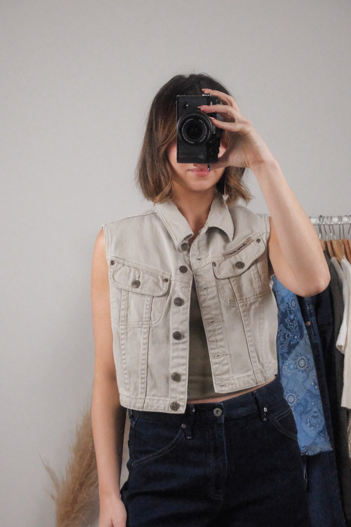 Vintage x Cotton Cropped Vest (S/M)