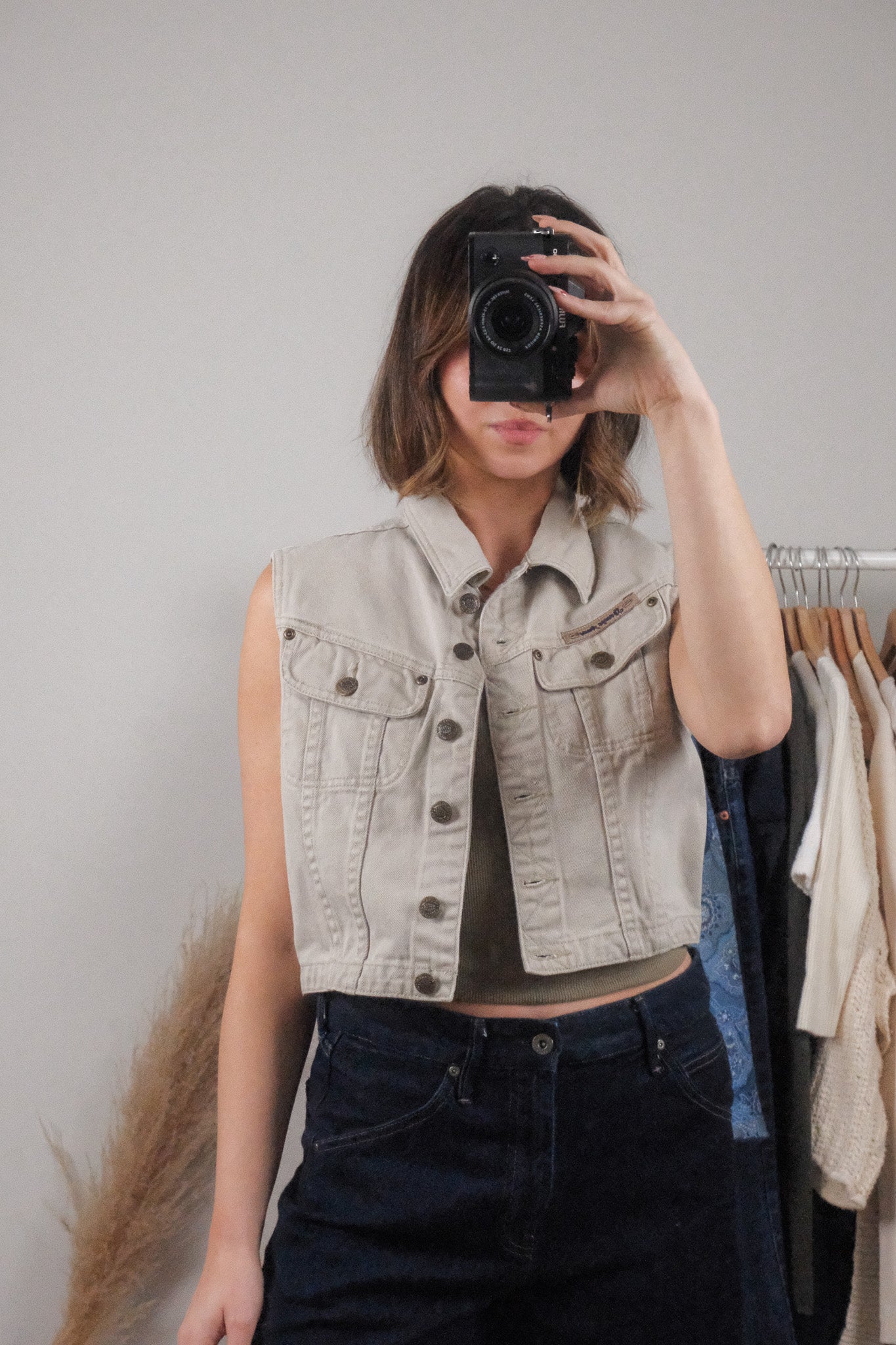 Vintage x Cotton Cropped Vest (S/M)