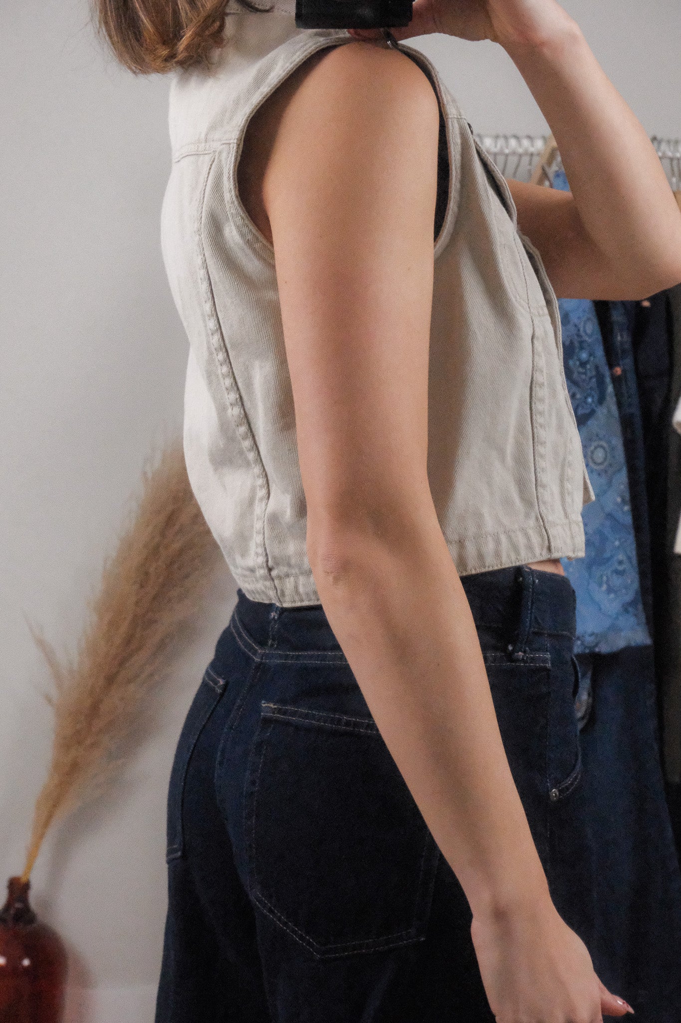 Vintage x Cotton Cropped Vest (S/M)