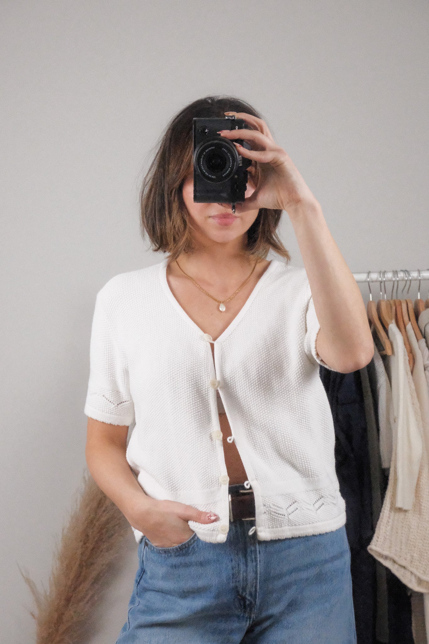 Made in Canada x Vintage x Short-Sleeve Knit (L)