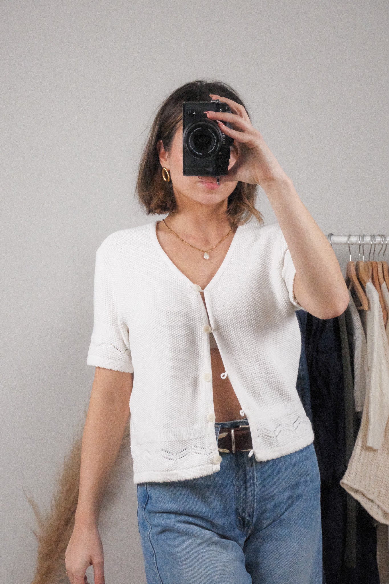 Made in Canada x Vintage x Short-Sleeve Knit (L)