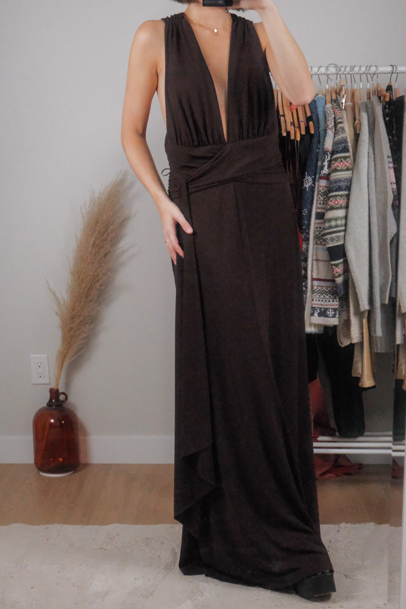 Made in Canada x Vintage x Open Back Maxi Dress (12)