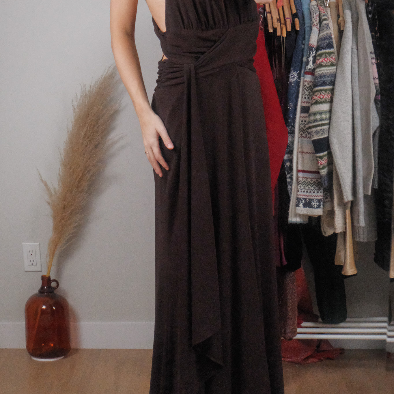 Made in Canada x Vintage x Open Back Maxi Dress (12)