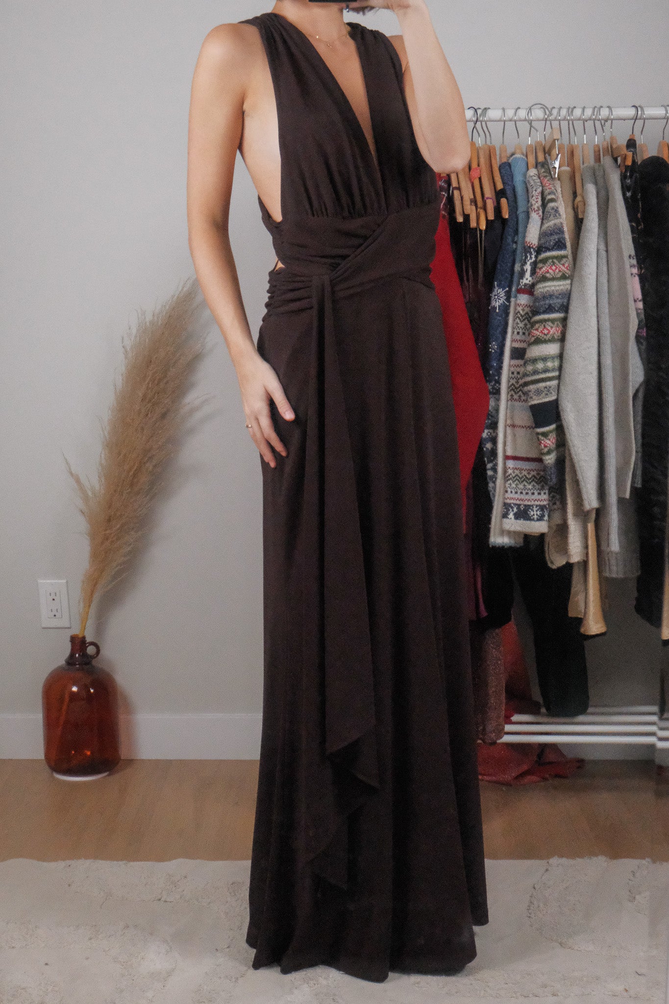 Made in Canada x Vintage x Open Back Maxi Dress (12)