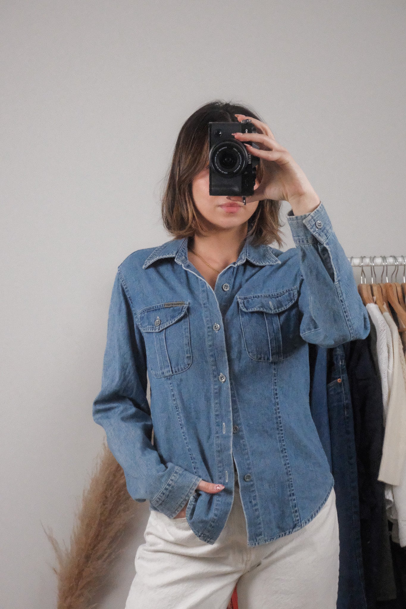 Vintage x Calvin Klein x Denim Fitted Top (M)