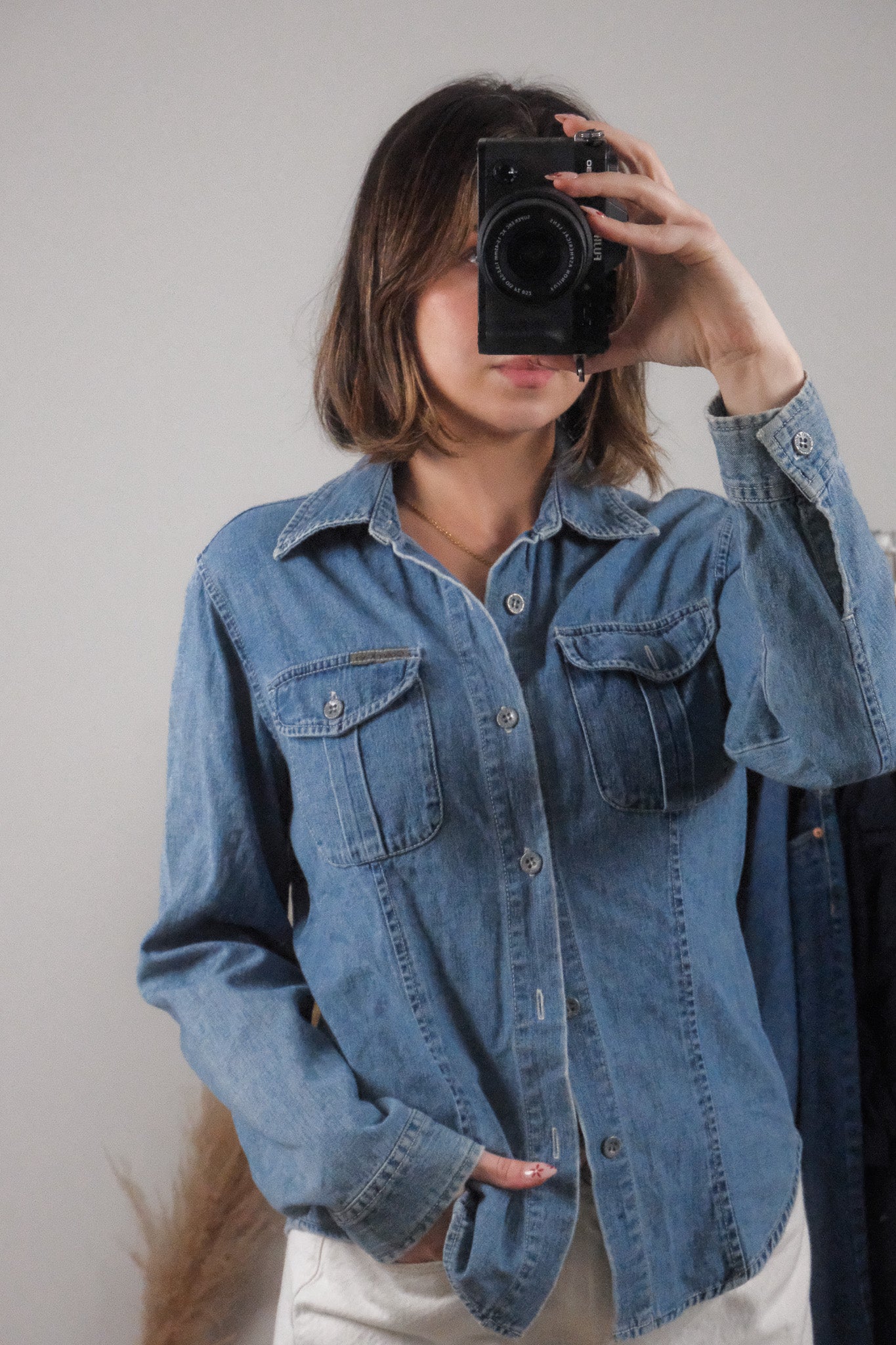 Vintage x Calvin Klein x Denim Fitted Top (M)