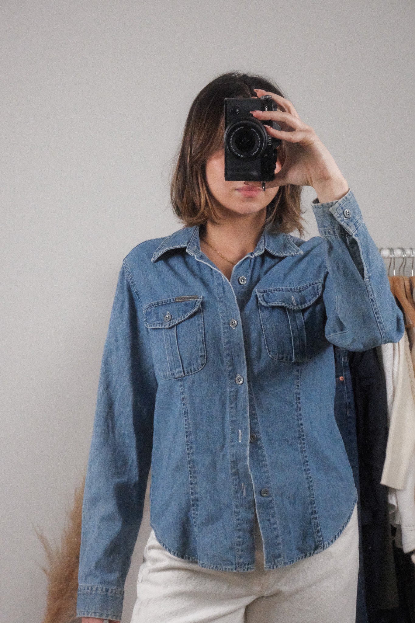 Vintage x Calvin Klein x Denim Fitted Top (M)