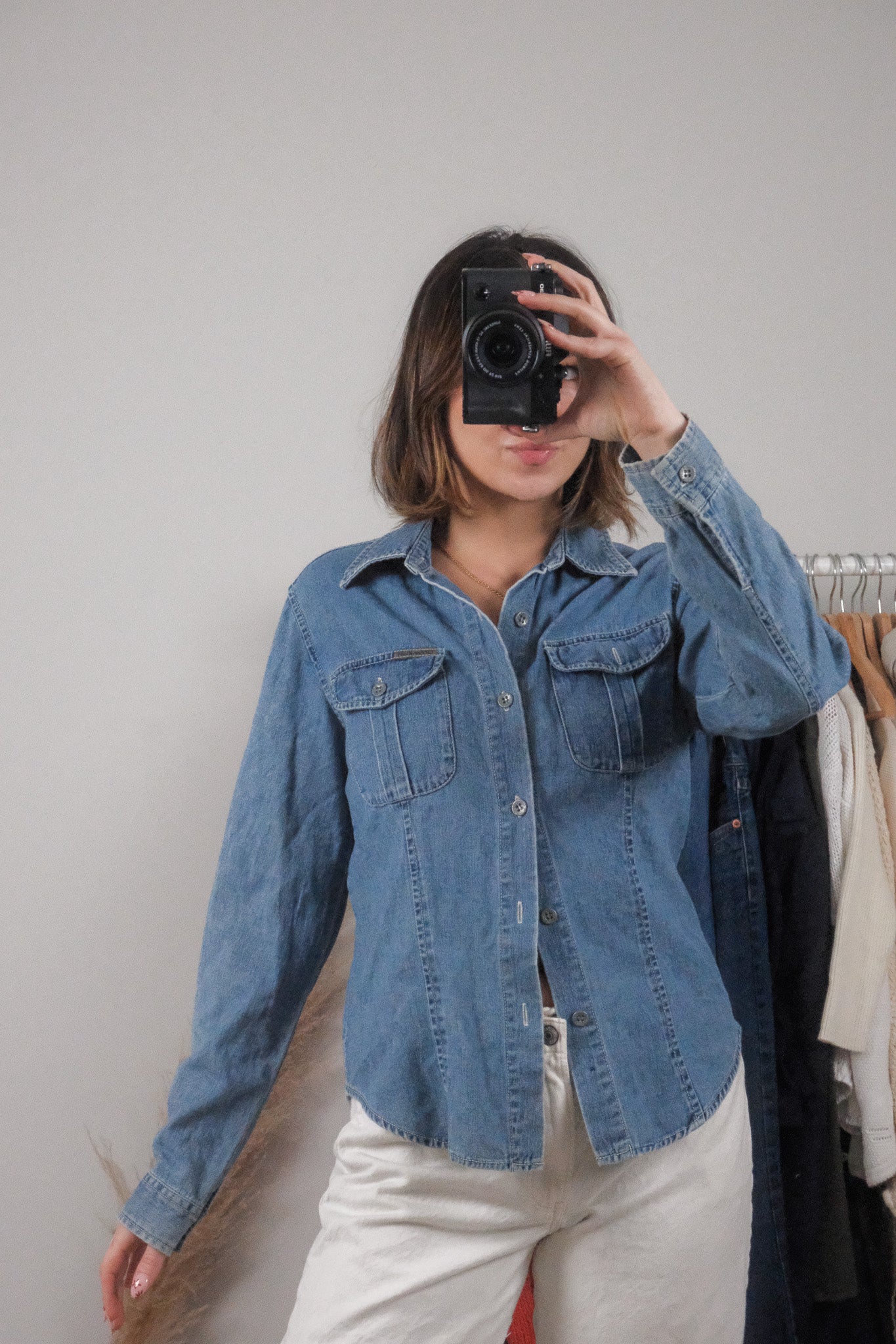 Vintage x Calvin Klein x Denim Fitted Top (M)