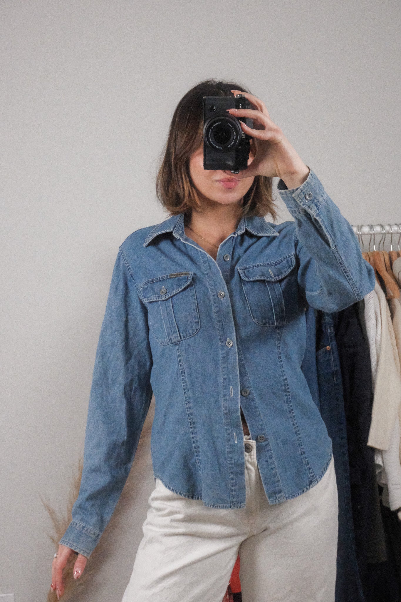 Vintage x Calvin Klein x Denim Fitted Top (M)