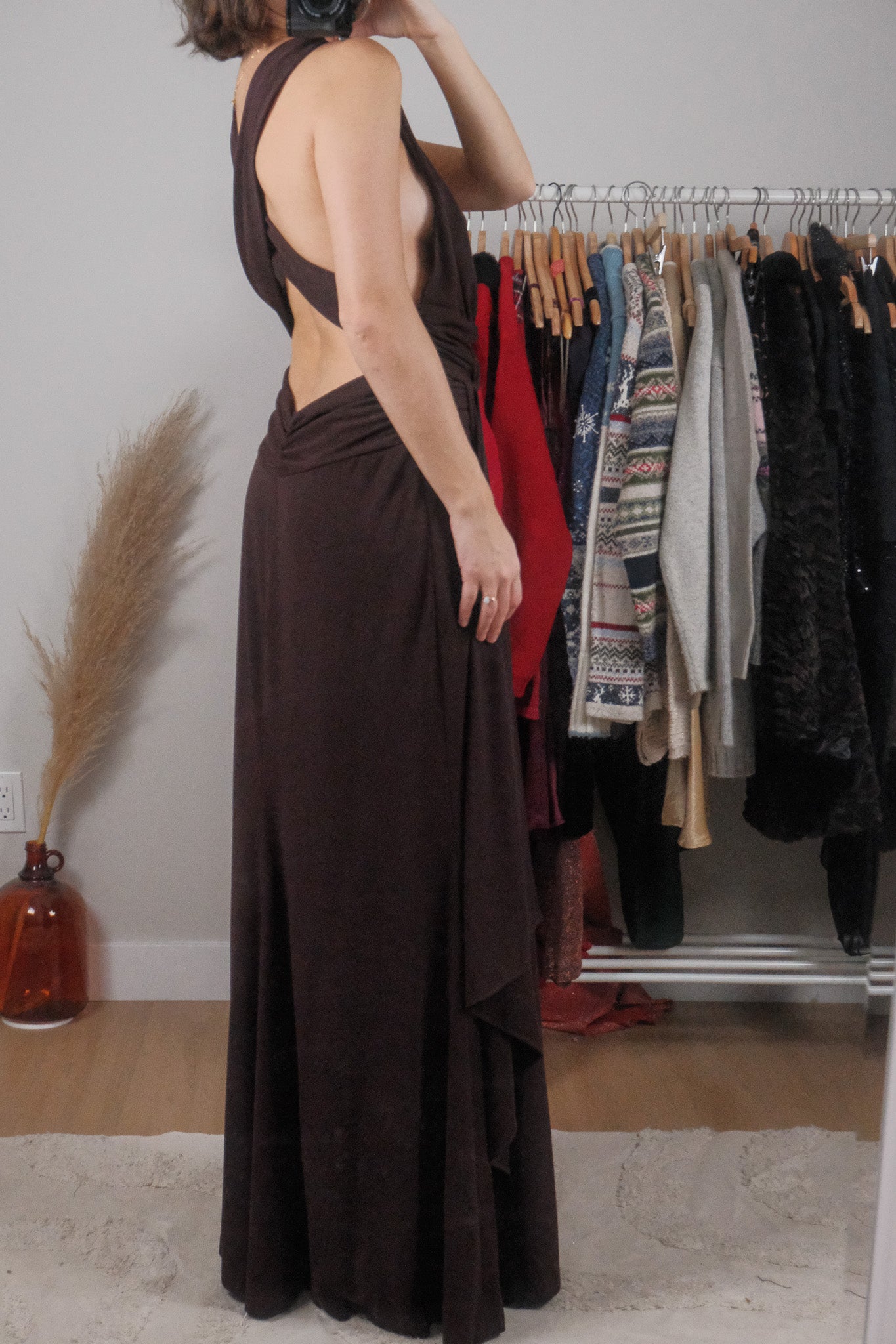 Made in Canada x Vintage x Open Back Maxi Dress (12)