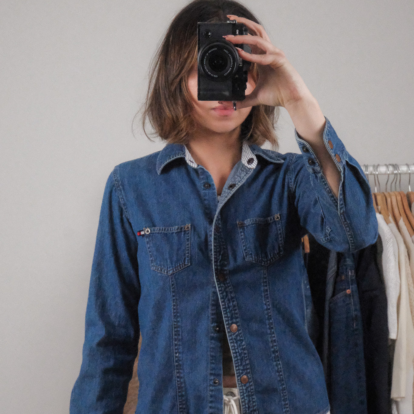 Vintage x Tommy Hilfiger x Denim Fitted Top (S)
