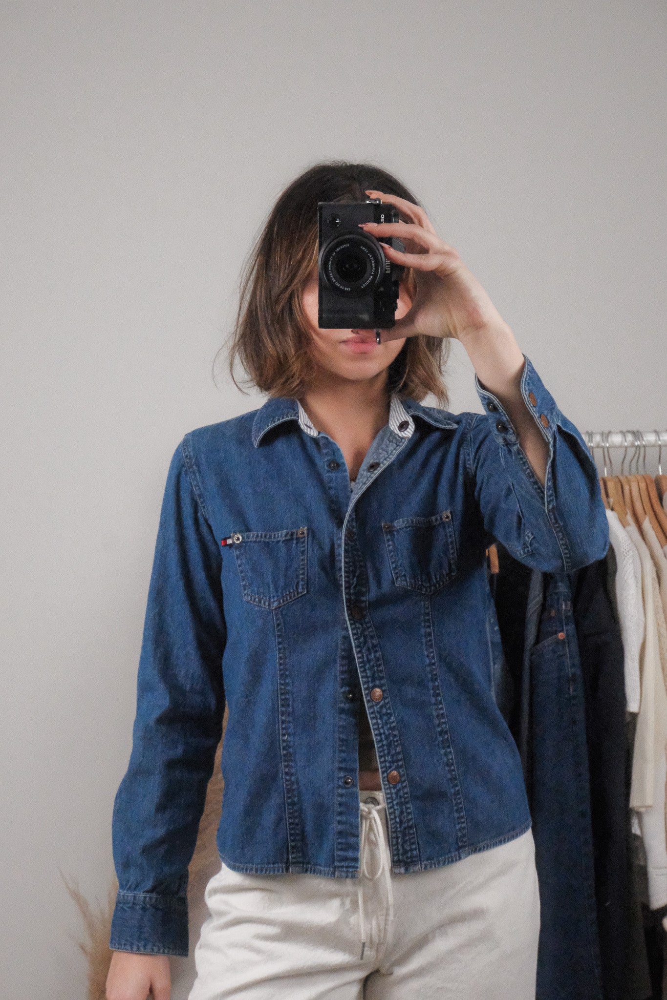 Vintage x Tommy Hilfiger x Denim Fitted Top (S)
