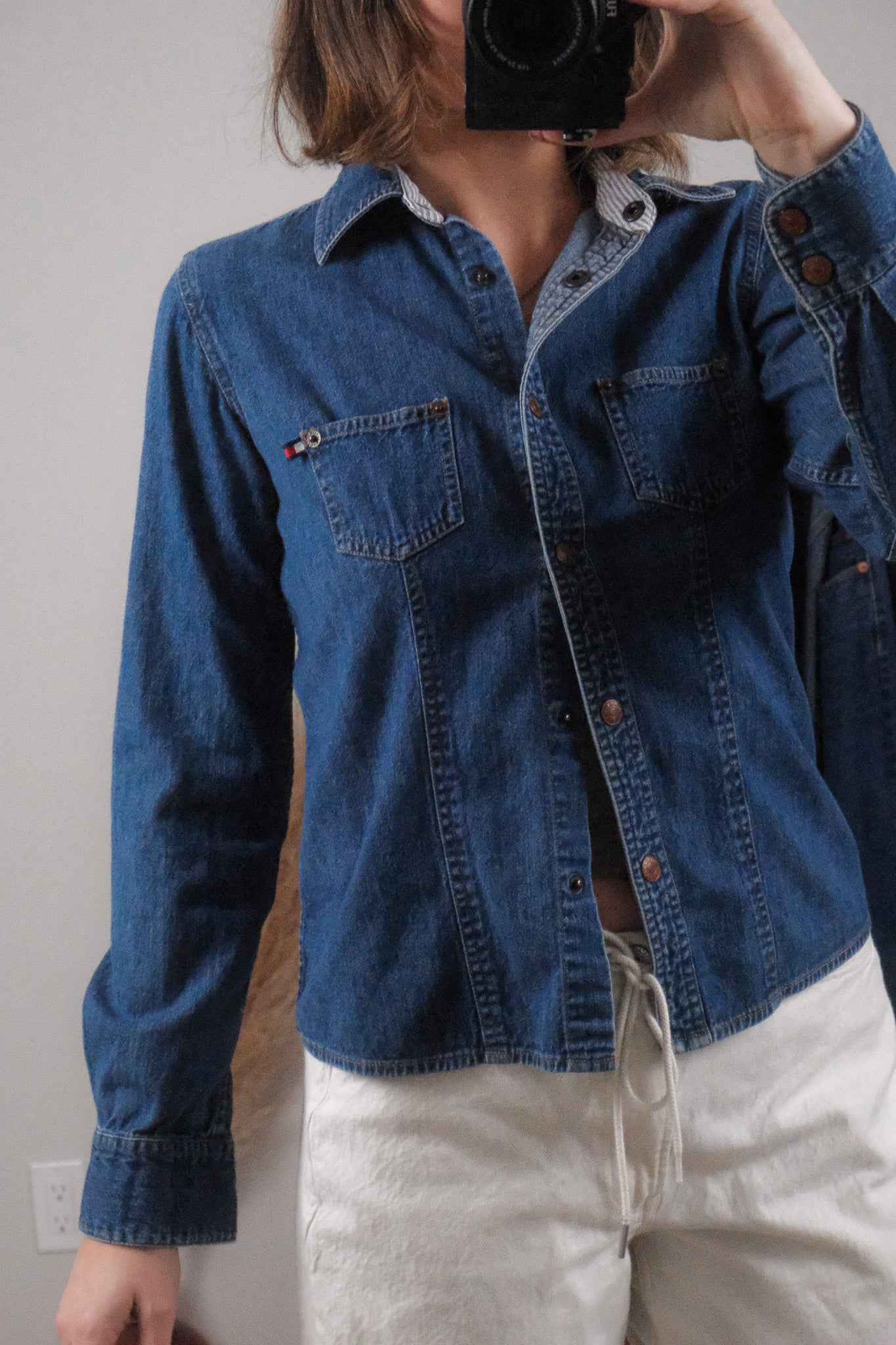 Vintage x Tommy Hilfiger x Denim Fitted Top (S)