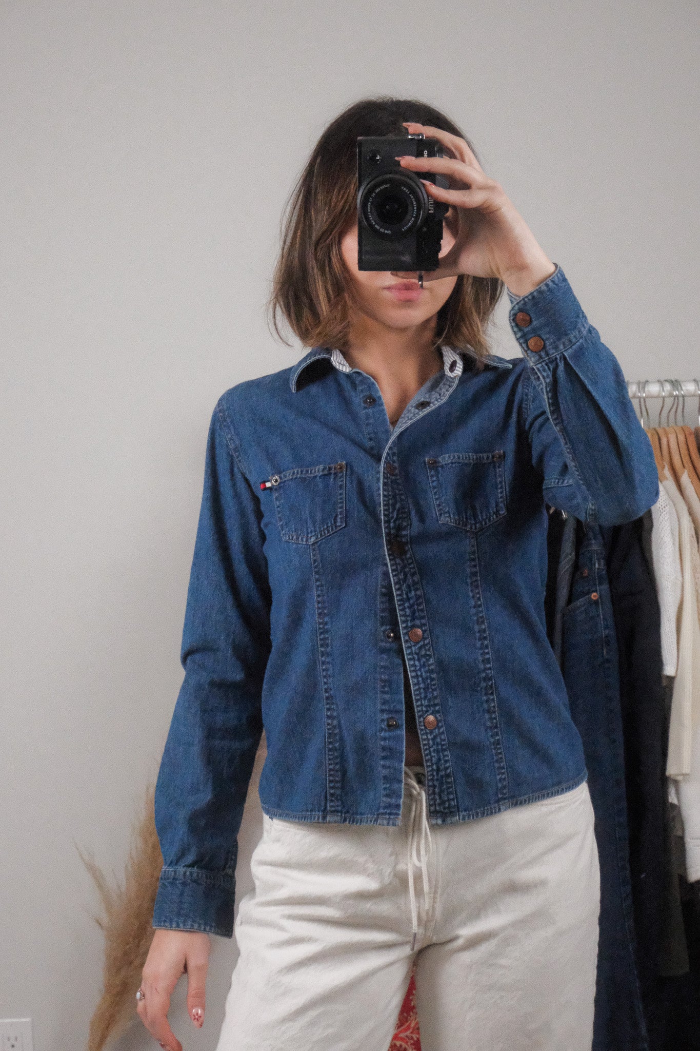 Vintage x Tommy Hilfiger x Denim Fitted Top (S)