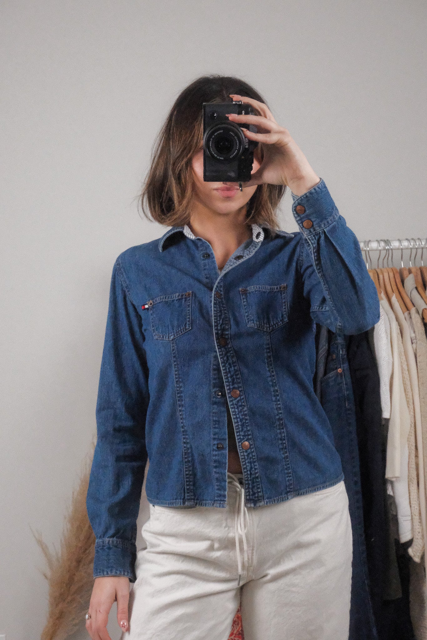 Vintage x Tommy Hilfiger x Denim Fitted Top (S)