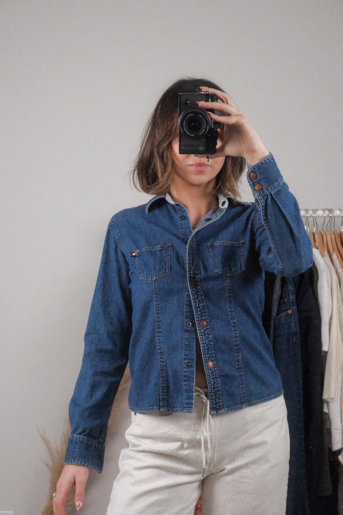 Vintage x Tommy Hilfiger x Denim Fitted Top (S)