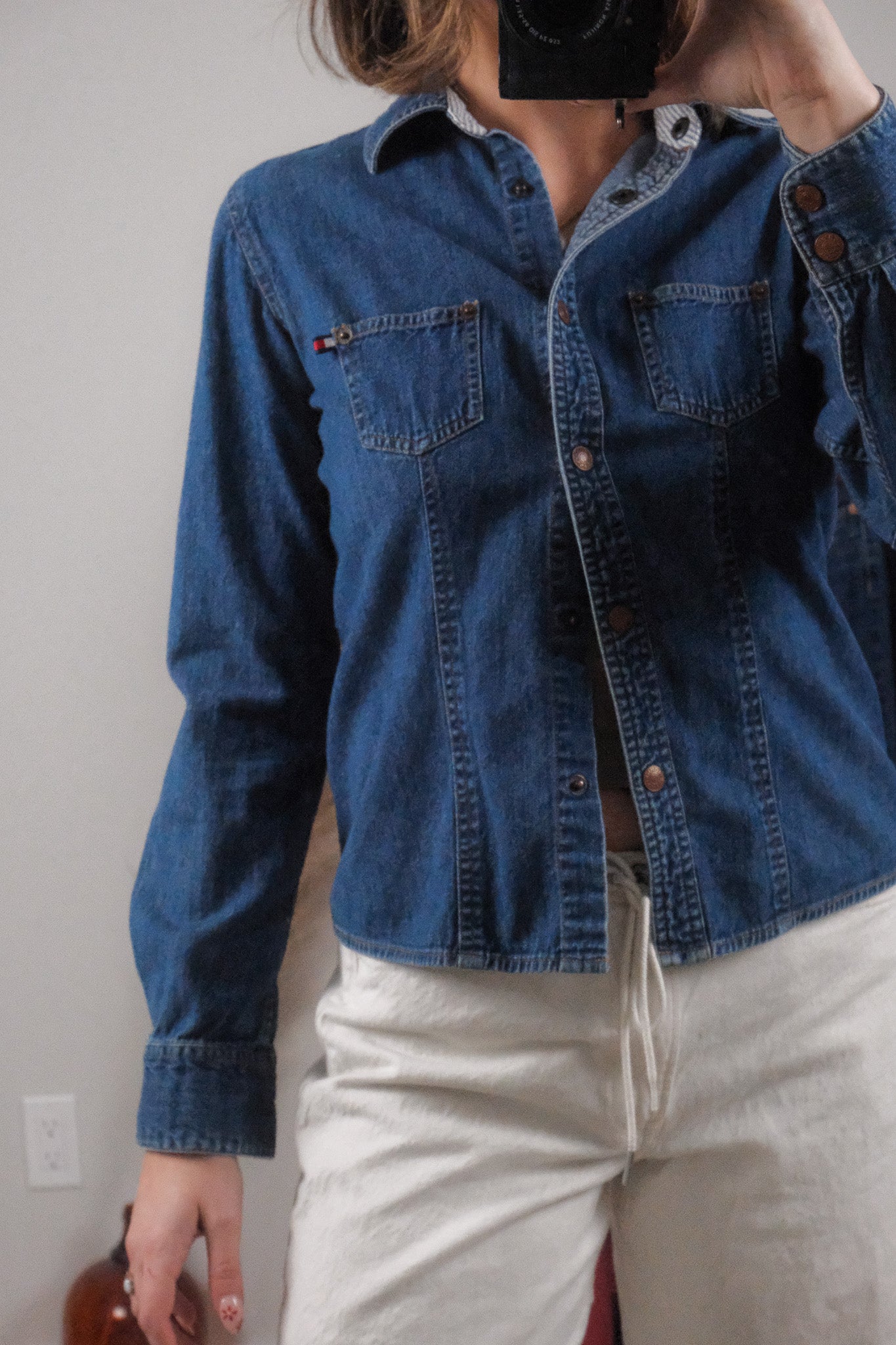 Vintage x Tommy Hilfiger x Denim Fitted Top (S)