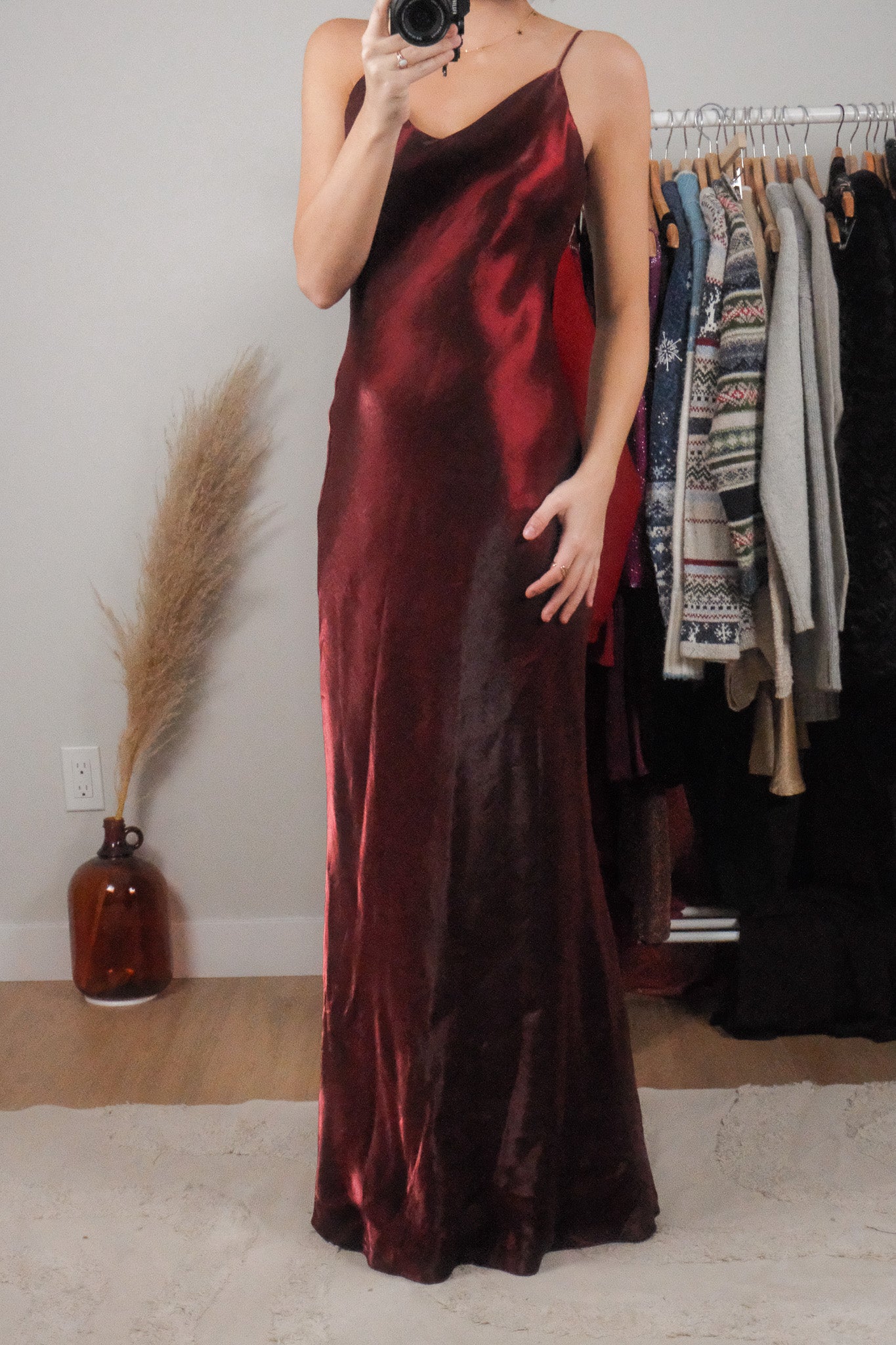 Made in USA x Vintage x Iridescent Open Back Maxi Dress (8)