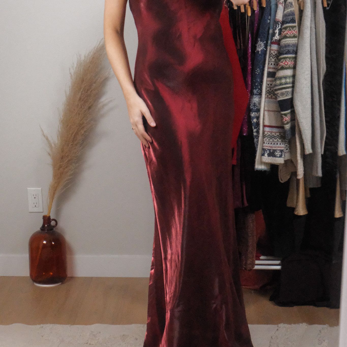 Made in USA x Vintage x Iridescent Open Back Maxi Dress (8)