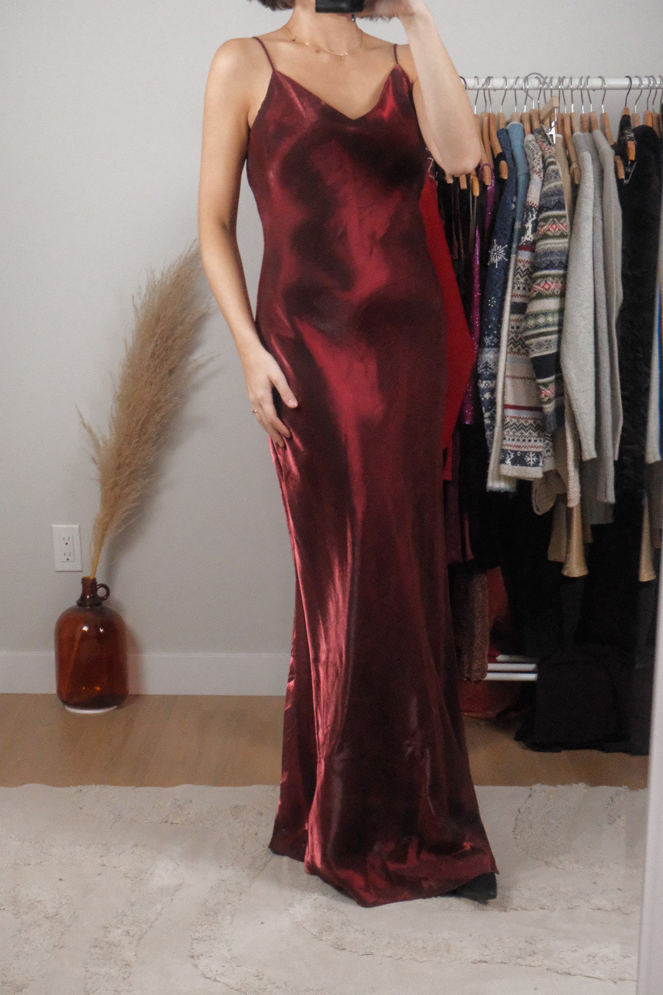 Made in USA x Vintage x Iridescent Open Back Maxi Dress (8)